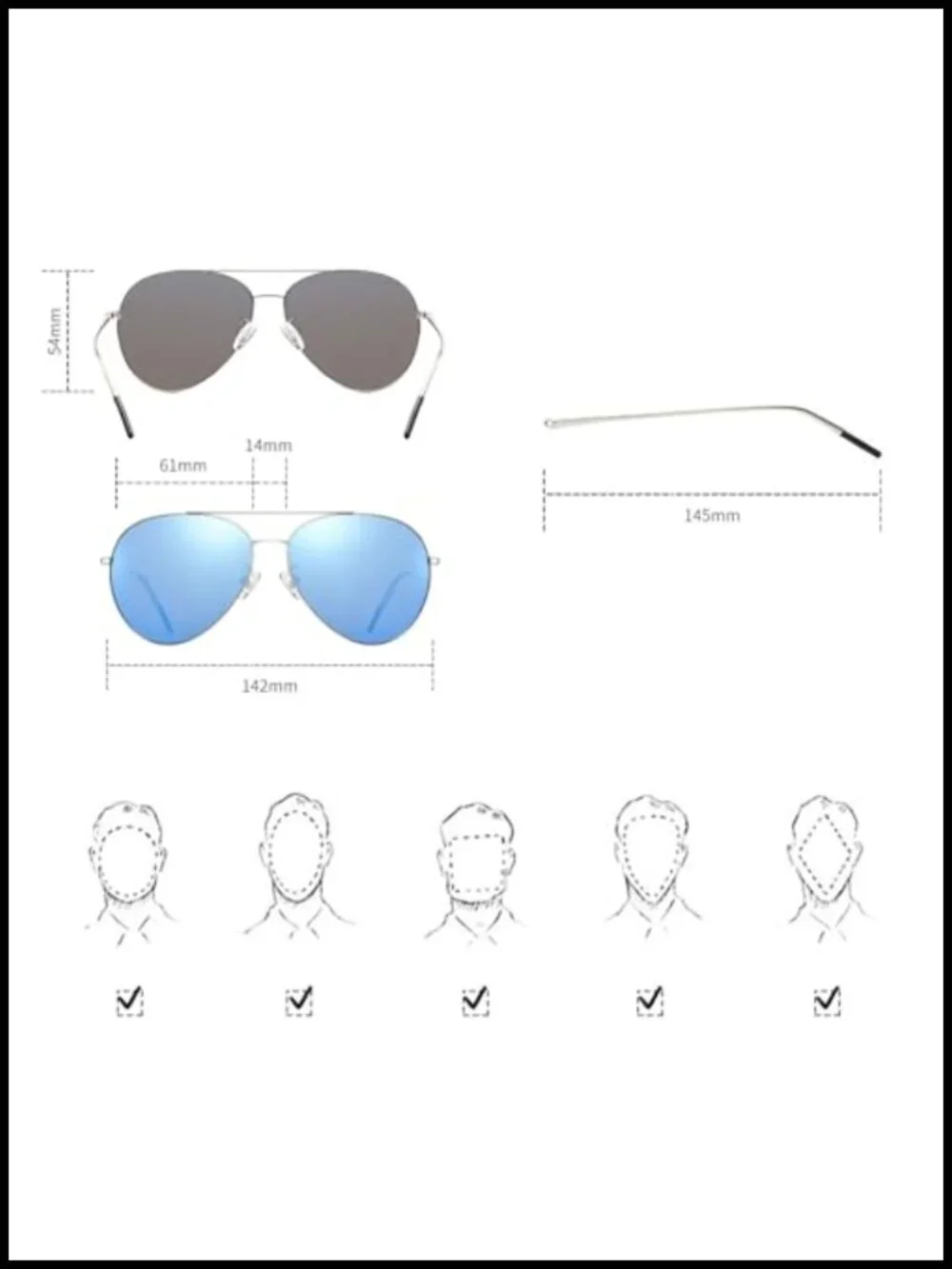 Polarized Aviator UV400 Lightweight Metal Pilot Sunglasses
